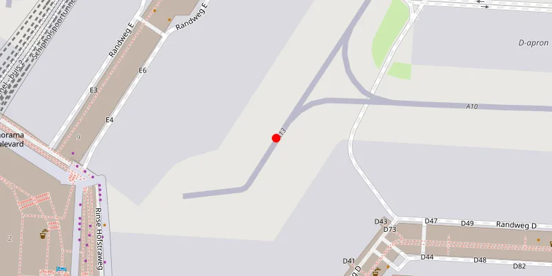 Amsterdam Schiphol airport location view