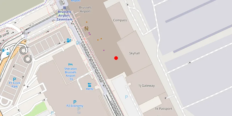 Brussels Airport airport location view
