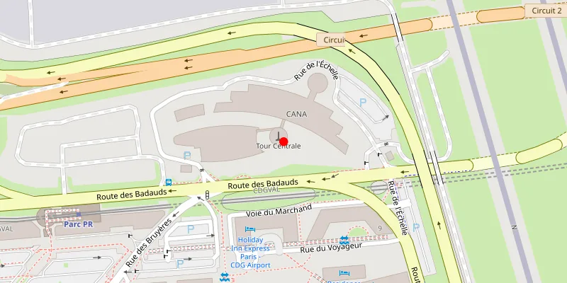 Paris Charles de Gaulle airport location view