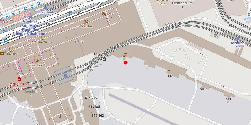 Frankfurt Airport airport location view