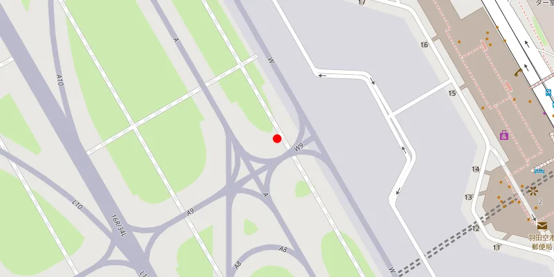 Tokyo Haneda airport location view