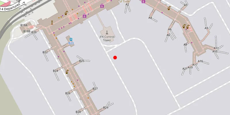 New York JFK airport location view