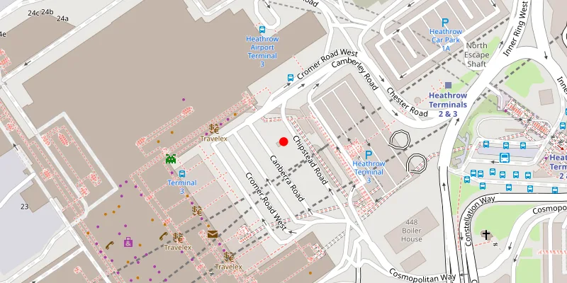 London Heathrow airport location view