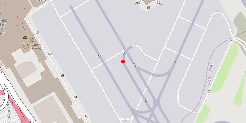 Tokyo Narita airport location view