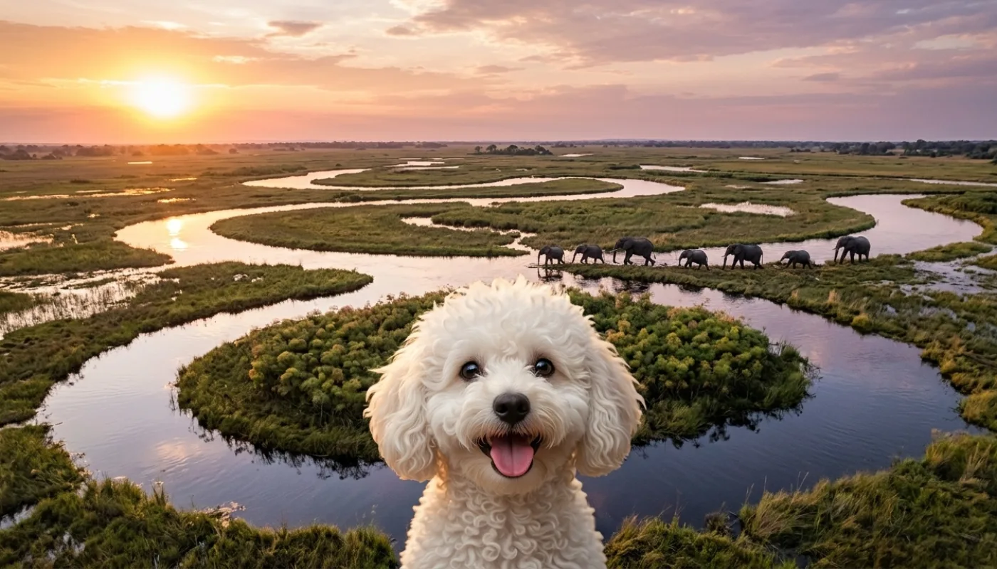 Dog travelling to Botswana