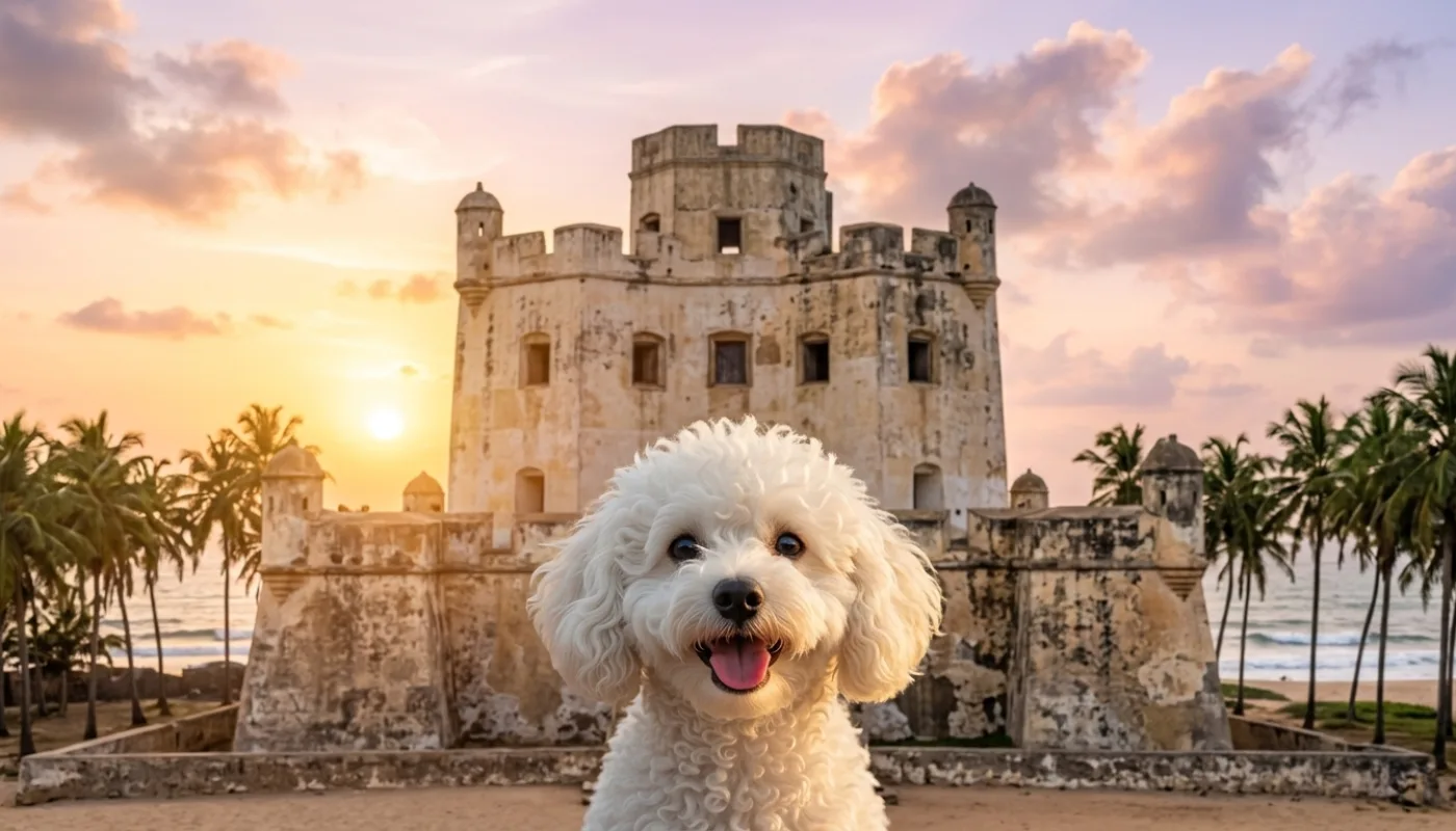 Dog travelling to Ghana