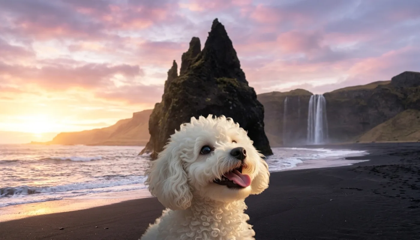 Dog travelling to Iceland