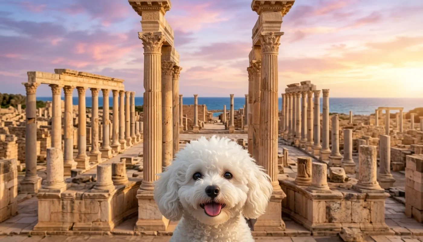 Dog travelling to Libya