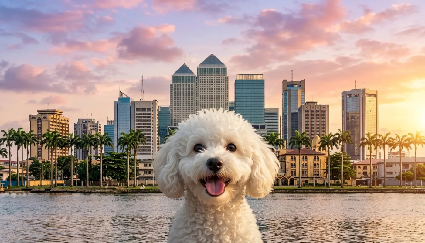 Dog travelling to Nigeria