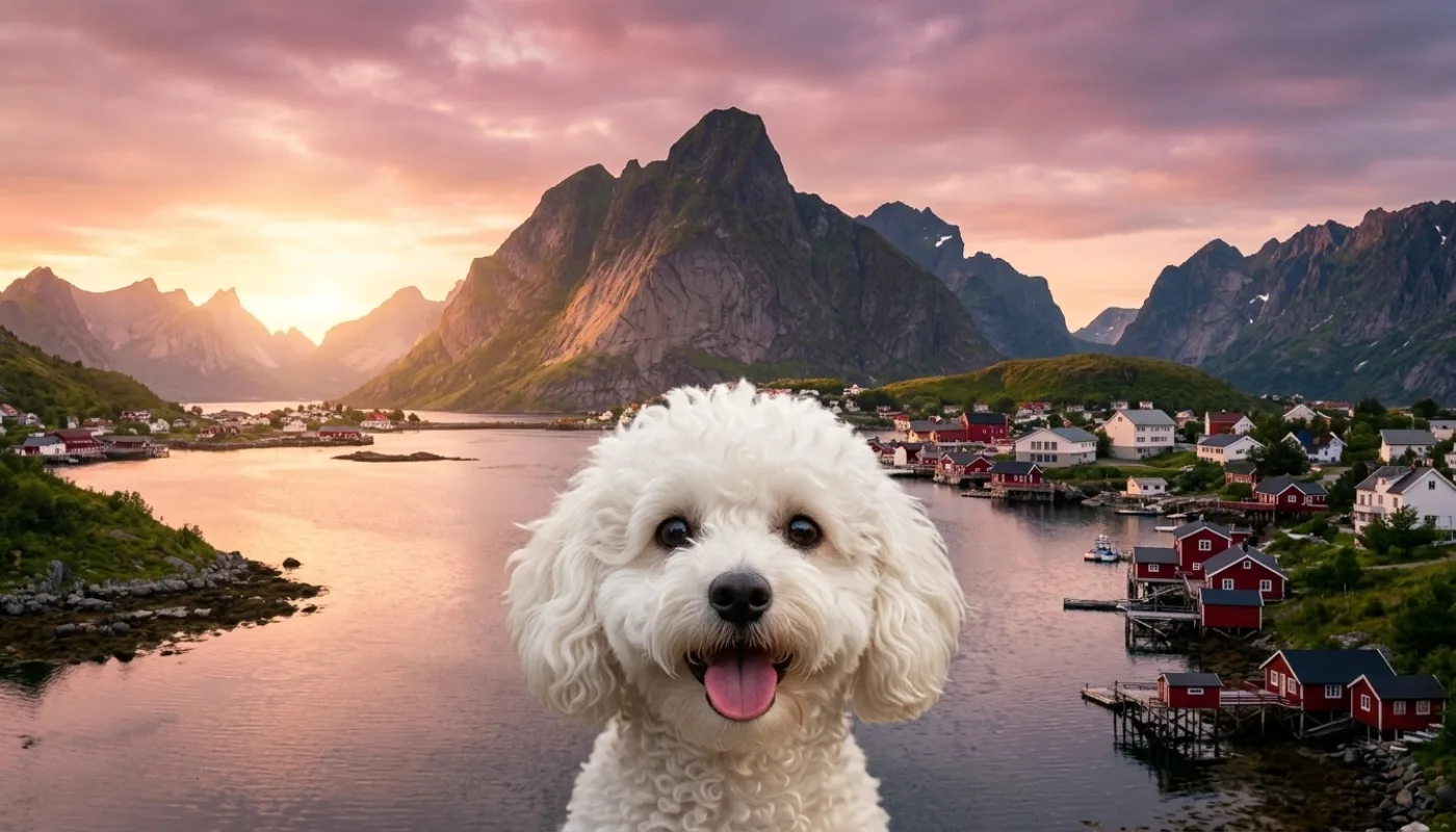 Dog travelling to Norway