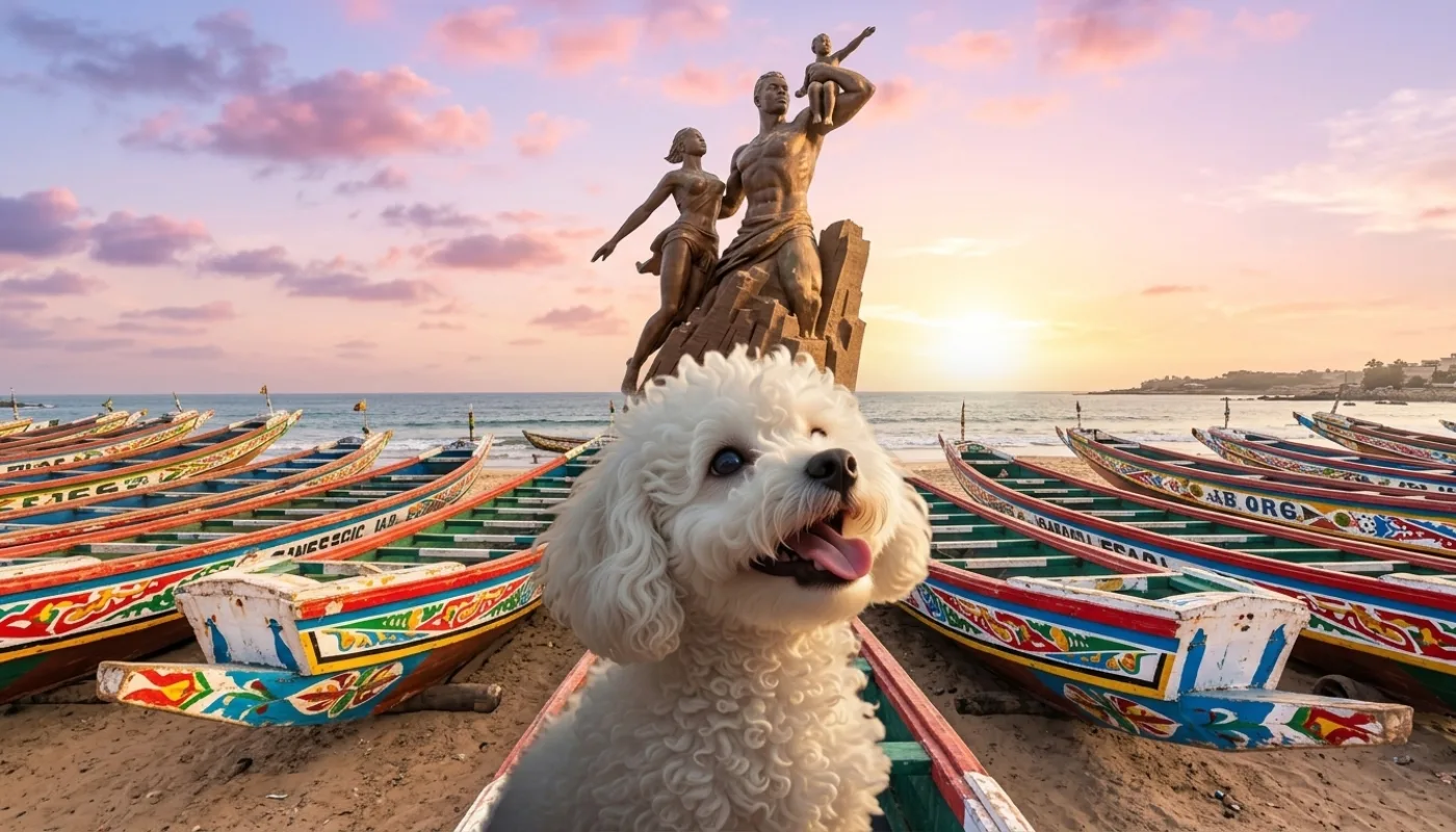 Dog travelling to Senegal