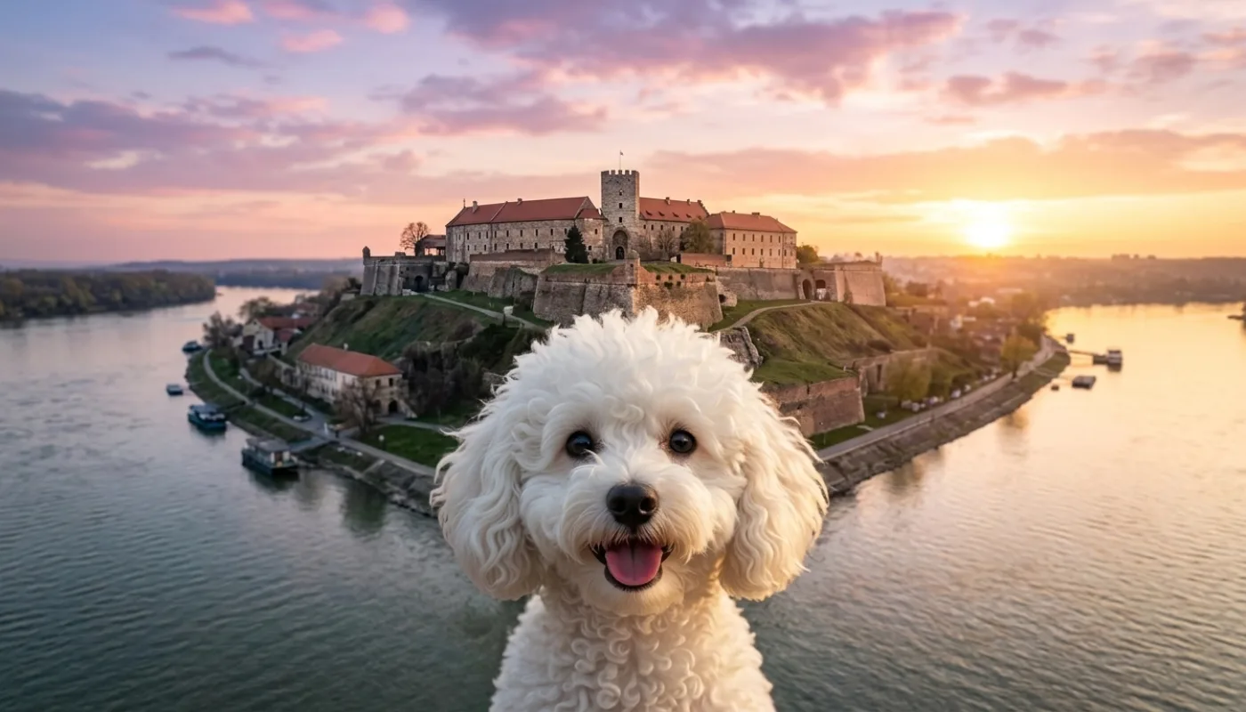 Dog travelling to Serbia