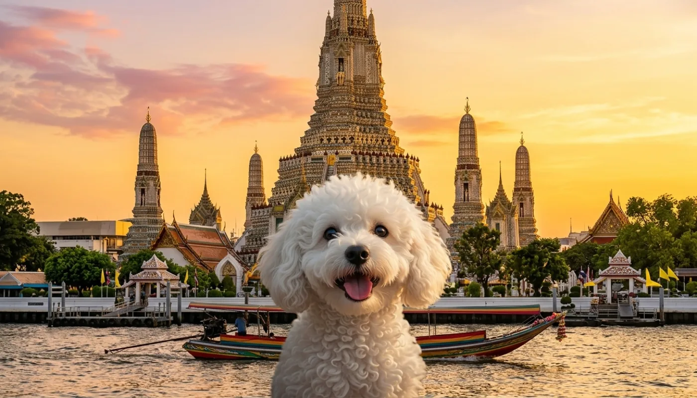 Dog travelling to Thailand