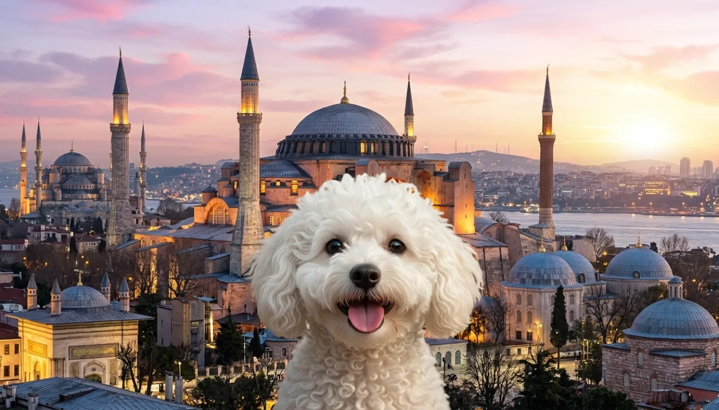 Dog travelling to Turkey